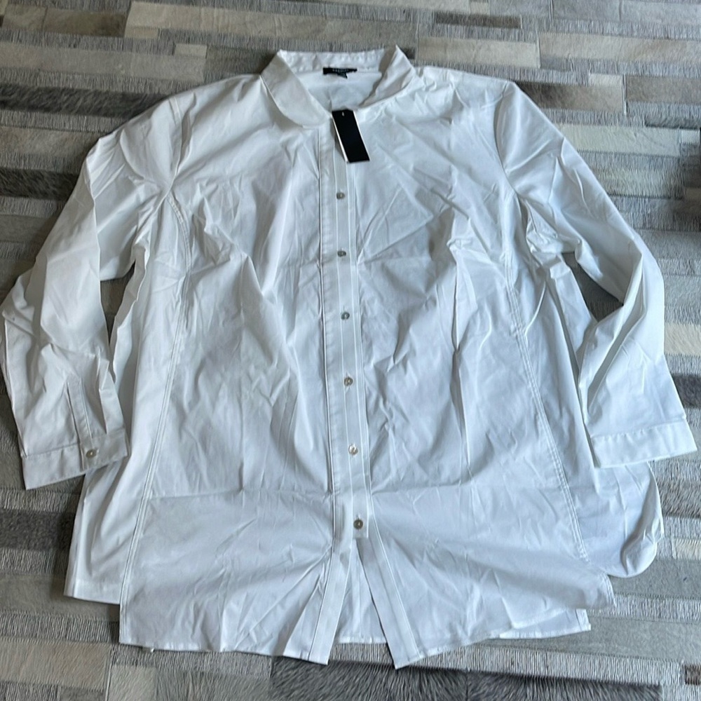 Ms. Diva Plus Premise White Button Up Shirt